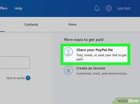 Step 5 点击页面右边的分享您的PayPal.Me链接。