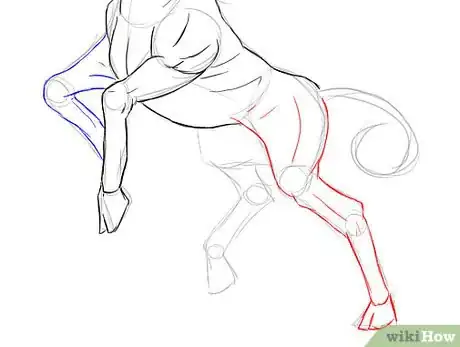 Step 7 画左后腿。