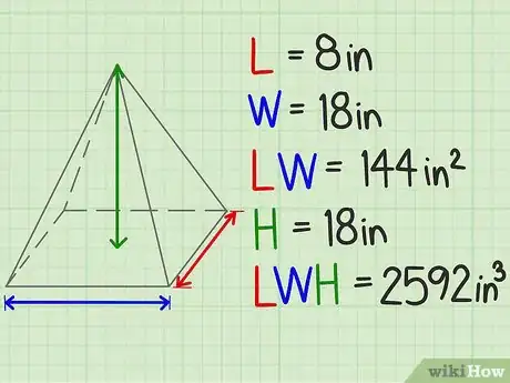 Step 5 把底面面积乘以高，得到三维立体的体积。