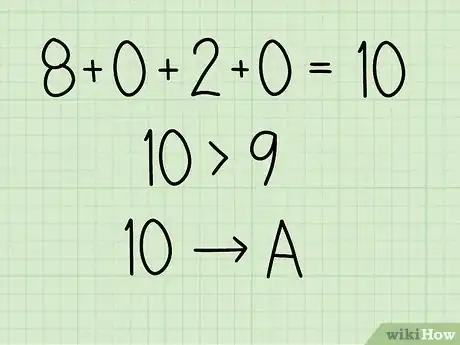 Step 6 把大于“9”的所有数字更改为字母。