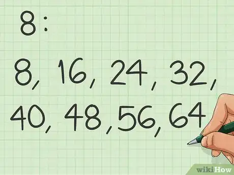 Step 3 从小到大写下第二个数字的几个倍数。