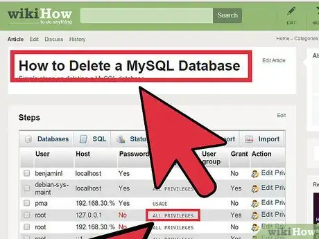 Step 2 删除MySQL数据库。