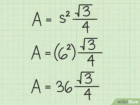 Step 3 将边长的数值代入到公式中。