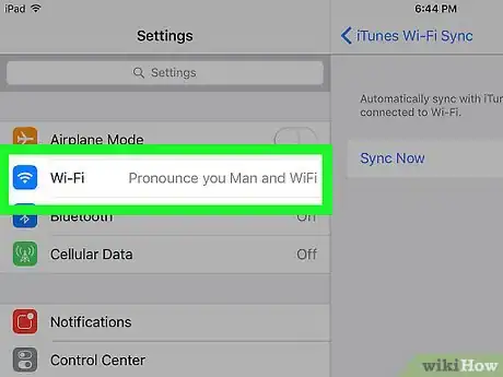 Step 2 点击“WiFi”，然后等待iPad搜索到可用的无线网络。