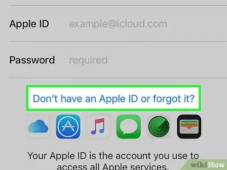 Step 3 点击“没有或忘记 Apple ID？”。