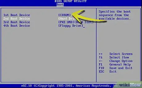 Step 3 在插入CD前，你必须先进入bios（这通常是在系统启动时按DEL键）并选择CDrom作为你的首选启动设备...