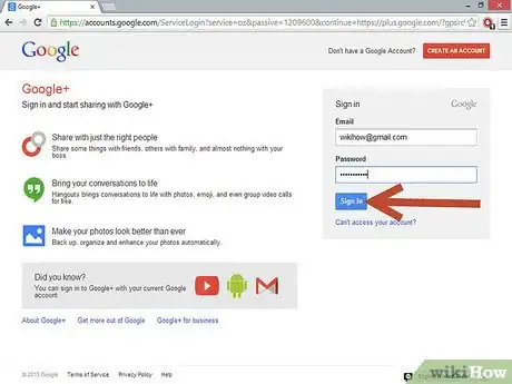 Step 1 登录Google+。