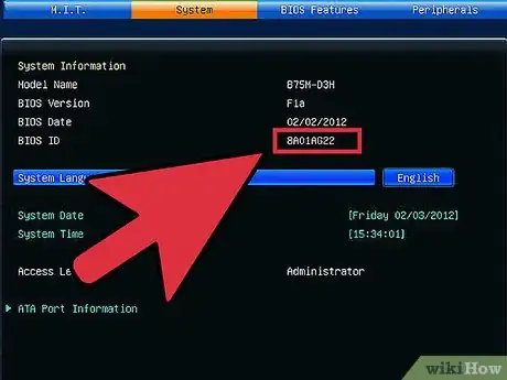 Step 6 Write down the UEFI number. 