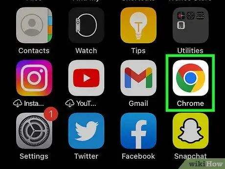 Step 1 在安卓设备、iPhone或iPad上打开Chrome icon。