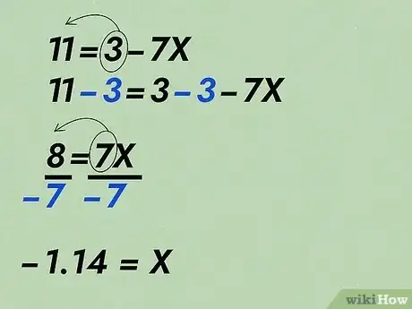 Step 1 变量在右边的情况下求解一元一次方程。