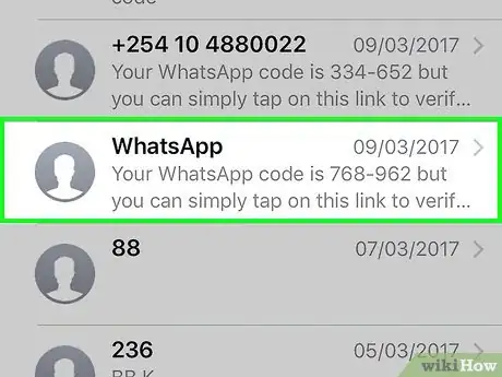 Step 6 等待WhatsApp向你自动发来短消息。