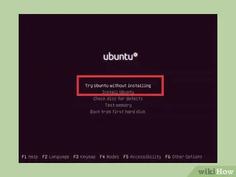 Step 1 启动带有Linux版本的“自生系统”的机器。