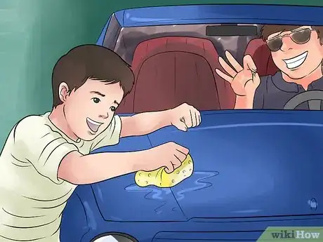 Step 1 给人洗车或洗自行车。