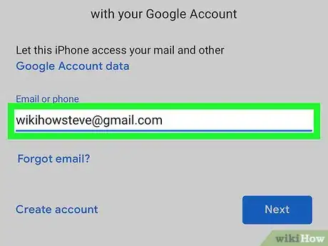 Step 6 输入你的Gmail电子邮件地址，然后点击下一步。