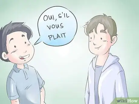 Step 3 用 “oui, s'il vous plaît”回答，是另一种礼貌用语。