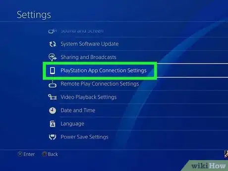 Step 4 选择“PlayStation应用程序连接设置。