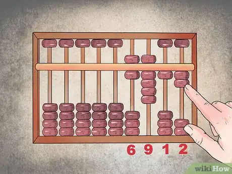 Step 4 数一数算珠，得出答案。