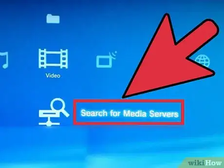 Step 5 在PS3上搜索媒体服务器。