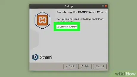 Step 10 取消选中“运行XAMPP”框。