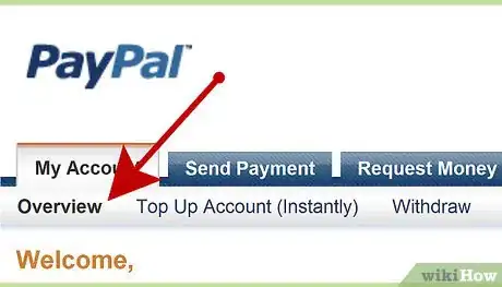 Step 1 登陆PayPal，进入账户概览页面。