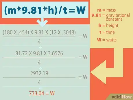 Step 5 利用公式(m*9.81*h)/t=马力算出你的功率值。