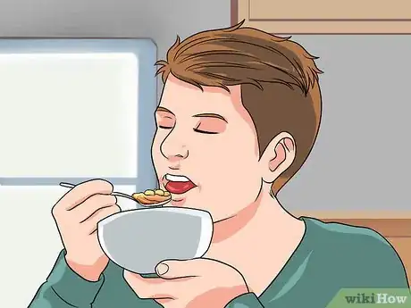 Step 3 吃热麦片粥。