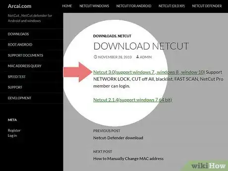 Step 4 点击“Netcut 3.0”链接。