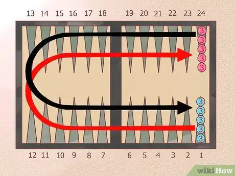 Step 3 悠长双陆棋摆法。