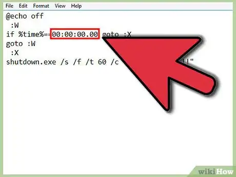Step 3 将“if %time%==”部分的时间更改为你选定的时间。