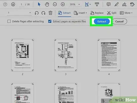 Step 8 点击确认按钮，创建只含有提取页面的新PDF文件。