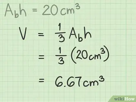 Step 4 把结果除以3. 20 cm3/3 = 6.67 cm3。