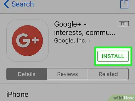 Step 1 下载Google+应用。