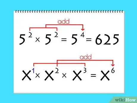 Step 4 让指数相加，得出答案。