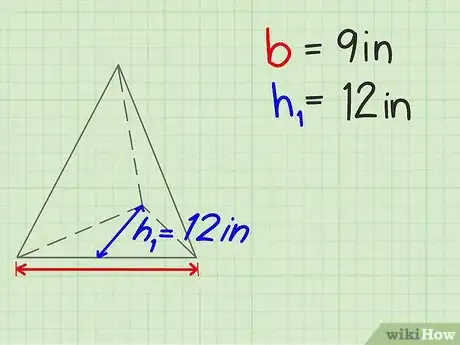 Step 2 测量底面三角形的高度。