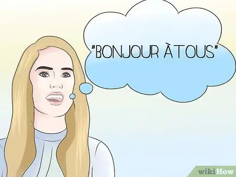 Step 2 告诉一群人"bonjour à tous." 和一群人用这句话打招呼。