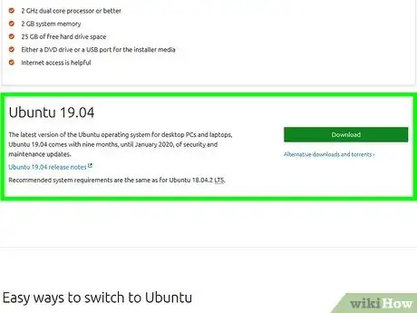 Step 2 向下滚动到最新版本的Ubuntu。