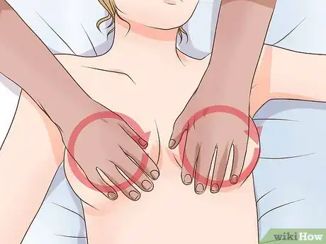 Step 4 适当刺激乳房。