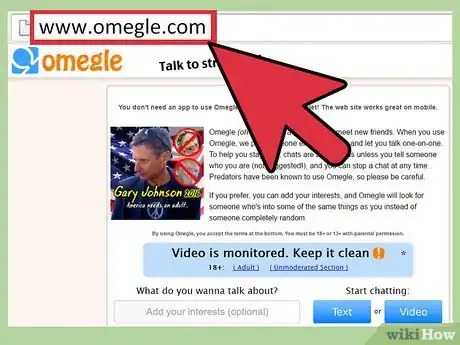 Step 1 访问Omegle“主页”。