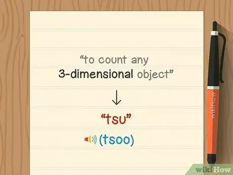 Step 2 用量词“つ”（罗马字为tsu，发音为“tsoo”）来数三维物体。