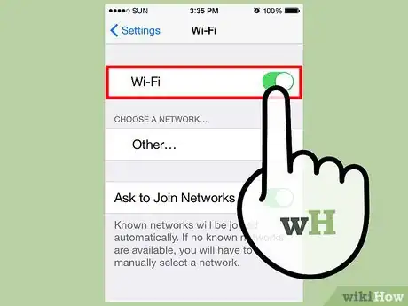 Step 2 确保“Wi-Fi”滑块已经被滑动开。