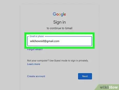 Step 4 输入Gmail电子邮件地址。