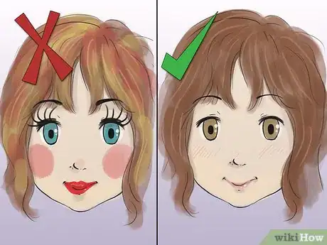 Step 5 化妆尽量简单。