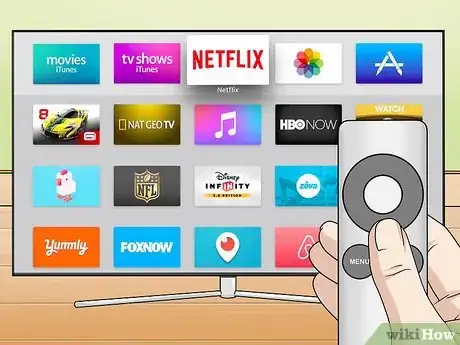 Step 8 使用Apple TV遥控器选择并启动Netflix应用程序。