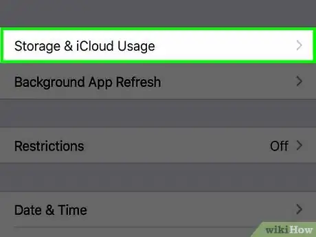 Step 3 点击存储和iCloud使用。