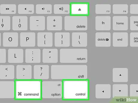 Step 1 同时按下Control+Command+Eject组合键。