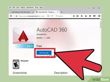 Step 2 根据计算机和设备型号，选择对应的程序版本，下载“AutoCAD 360”。