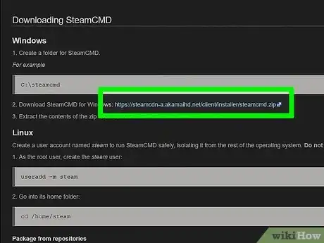 Step 1 下载SteamCMD 。