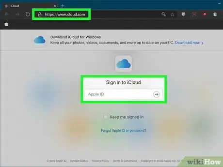 Step 2 打开iCloud页面。