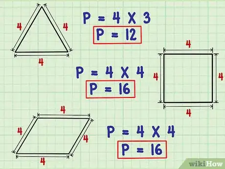 Step 3 用正多边形的边长乘以边的个数。