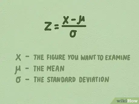 Step 1 使用以下格式找到Z分数：z = X - μ / σ。